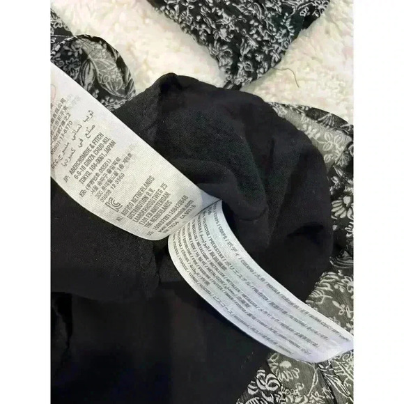 Abercrombie Fitch‎ Long Sleeve Black & White Print Dress With Pockets - Size S - Picture 3 of 6